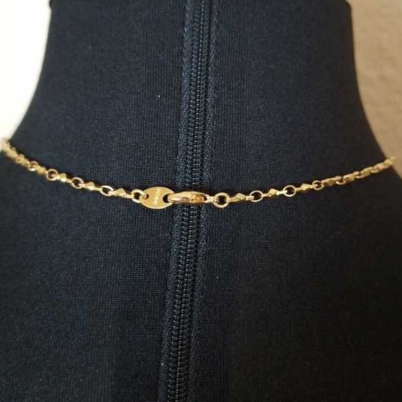 Avon Gold Red Bead Necklace - Picture 2 of 4